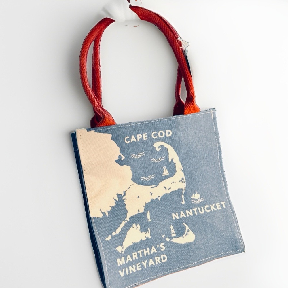 Rock Flower Paper Small Cape Cod Coastal Tote Bag Martha's Vineyard Nantucket